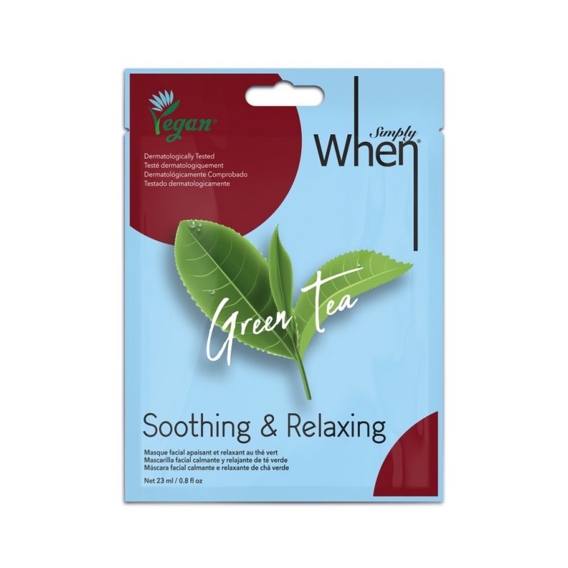 SIMPLE WHEN® GREEN TEA VEGANIŠKA RAMINANTI VEIDO KAUKĖ