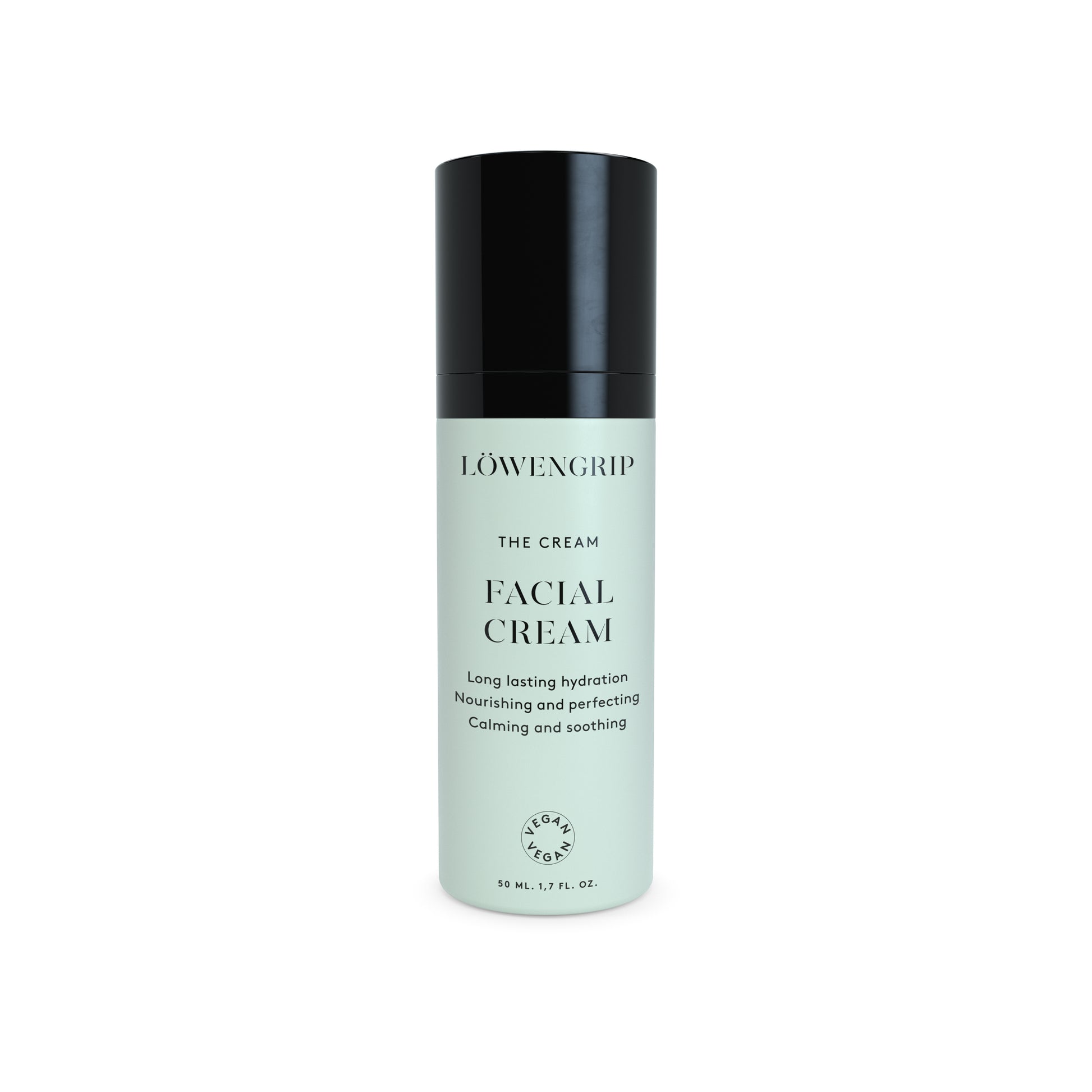 Löwengrip Clean & Calm veido kremas 50ml – ramina, drėkina ir maitina jautrią odą